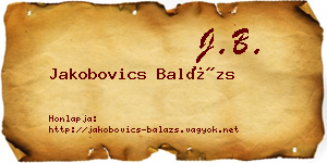 Jakobovics Balázs névjegykártya